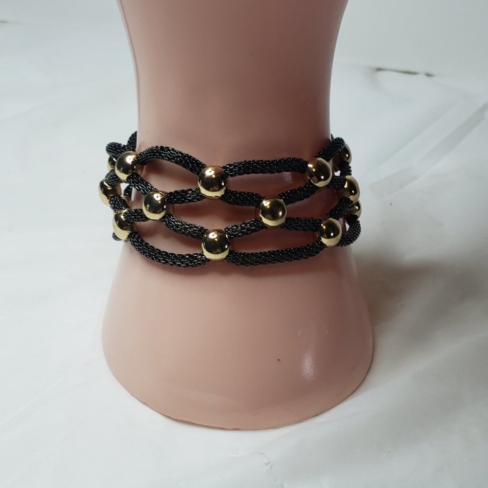 Laflic Metal Mesh Ball Magnetic Bracelet